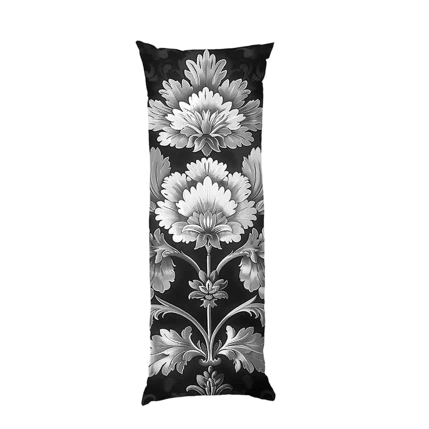 Подушка дакимакура White flowers Pattern габардин 70х30 см (113795)