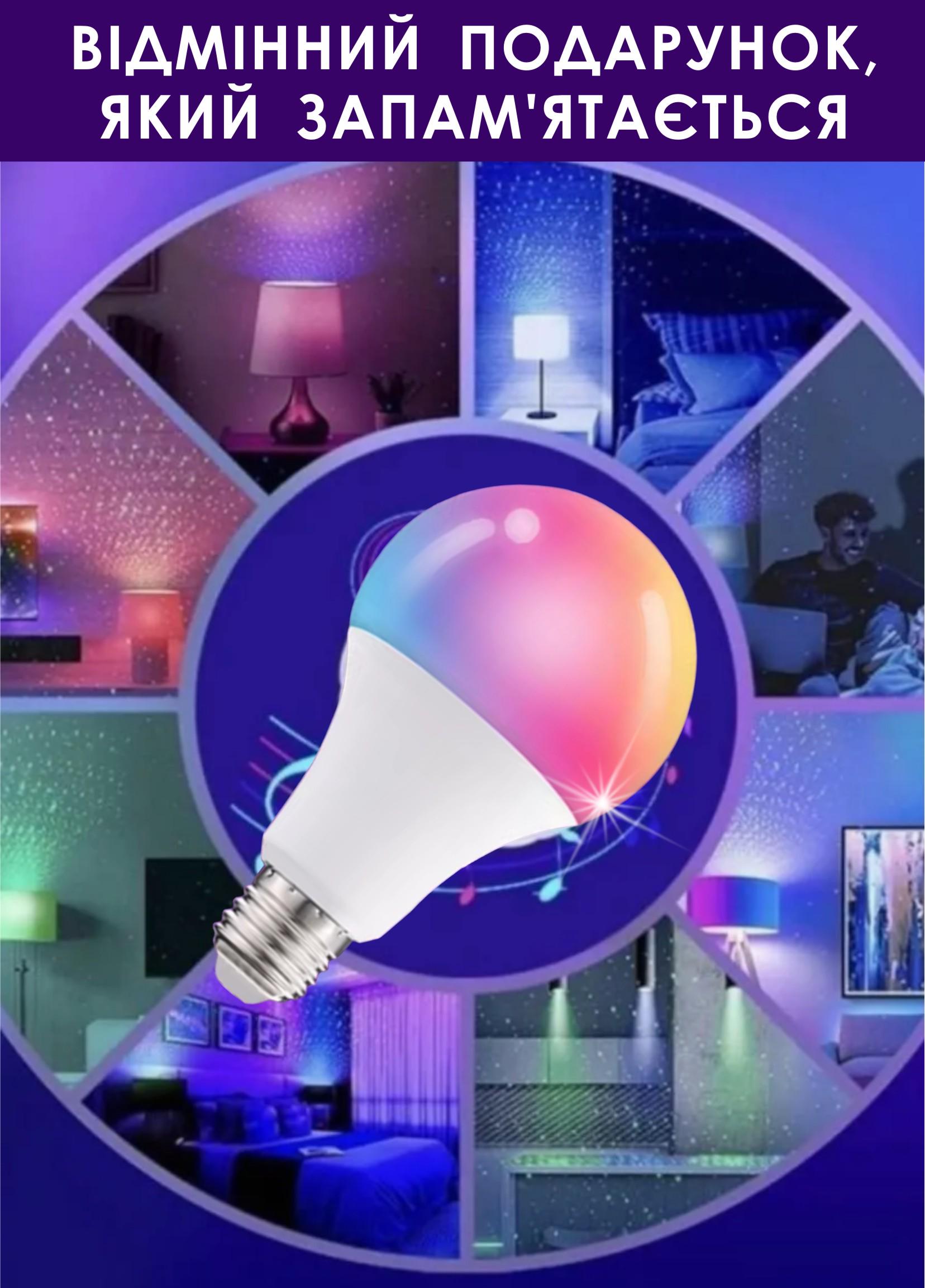 Умная лампочка Tuya Smart LED WiFi A60 E27 2700-6500K 15W Color/White (178096) - фото 8 Умная лампочка Tuya Smart LED WiFi A60 E27 2700-6500K 15W Color/White (178096) - фото 8