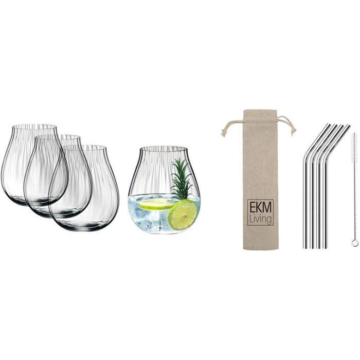 Набір келихів для джин-тоніка з набором трубочок Gin Set Optic Riedel 0,76 л 4 пр. (34060394)