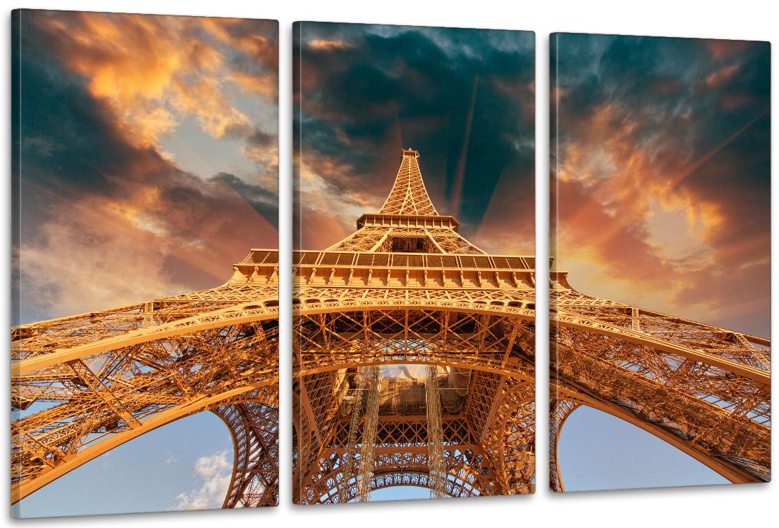 Картина модульная в гостиную/спальню Эйфелева башня 100х150 см (ART-292_3A)