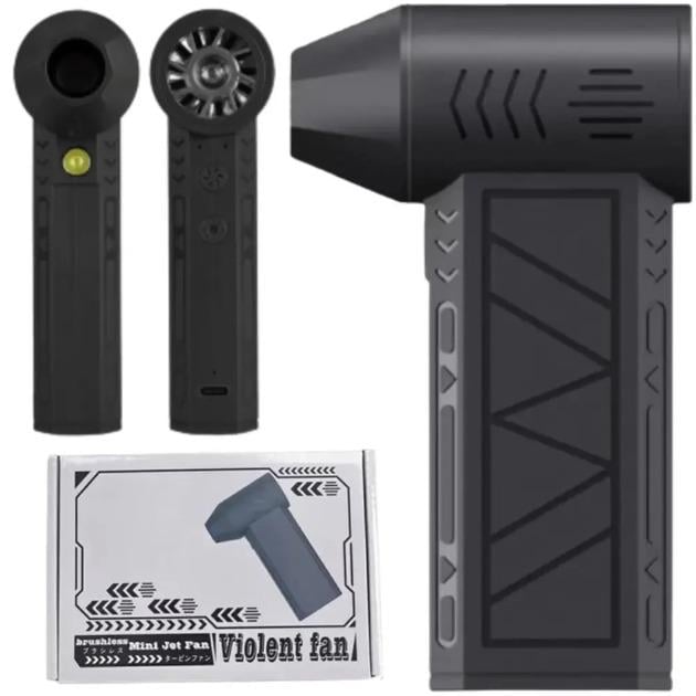 Повітродувка акумуляторна MINI JET FAN ZY7400 для ПК та дому (1011077-Black) - фото 7