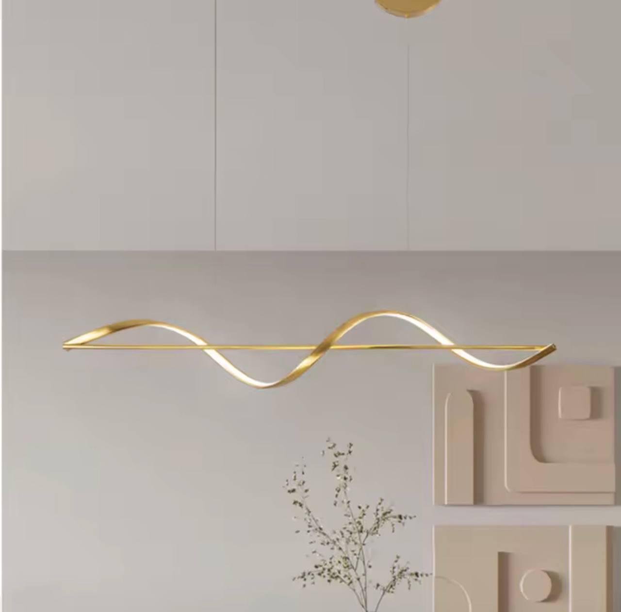 Люстра светодиодная удлиненная Zilini 9130AB-120 120W Латунь (29895024)