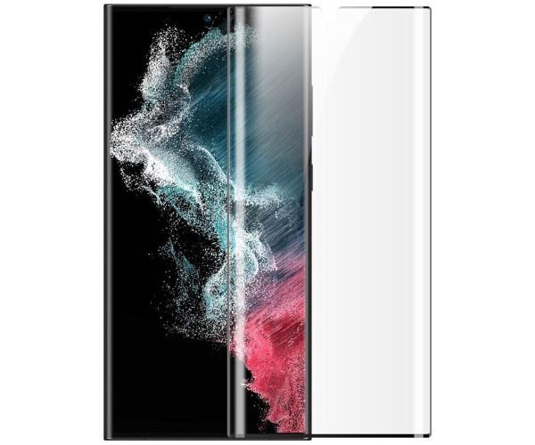 Защитная пленка Full Screen Nillkin 9H для Samsung Galaxy S23 Ultra 2шт с рамкой для поклейки, Black