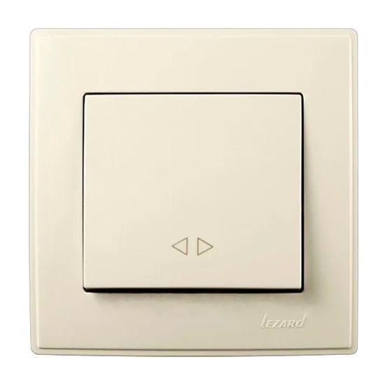 Выключатель одноклавишный промежуточный Lezard LESYA со вставкой 705-0303-107 Кремовый (27551785)
