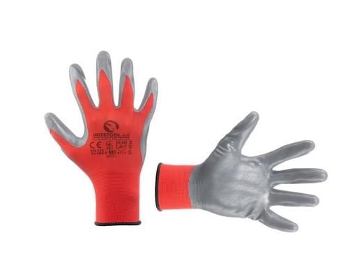 Рукавичка трикотажна синтетична SP-0124 р. 10 Червоний/Сірий