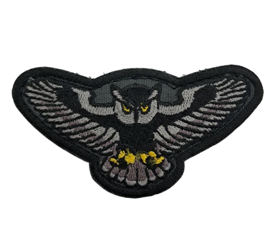Шеврон Сова 8х4,5 см Черный (15064)