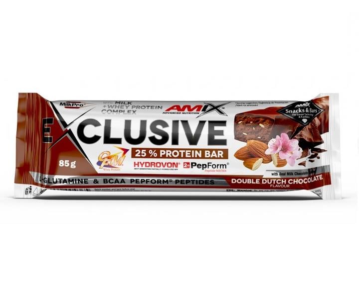 Батончик протеиновый Amix Nutrition Exclusive Protein Bar 85 г Double Dutch Chocolate