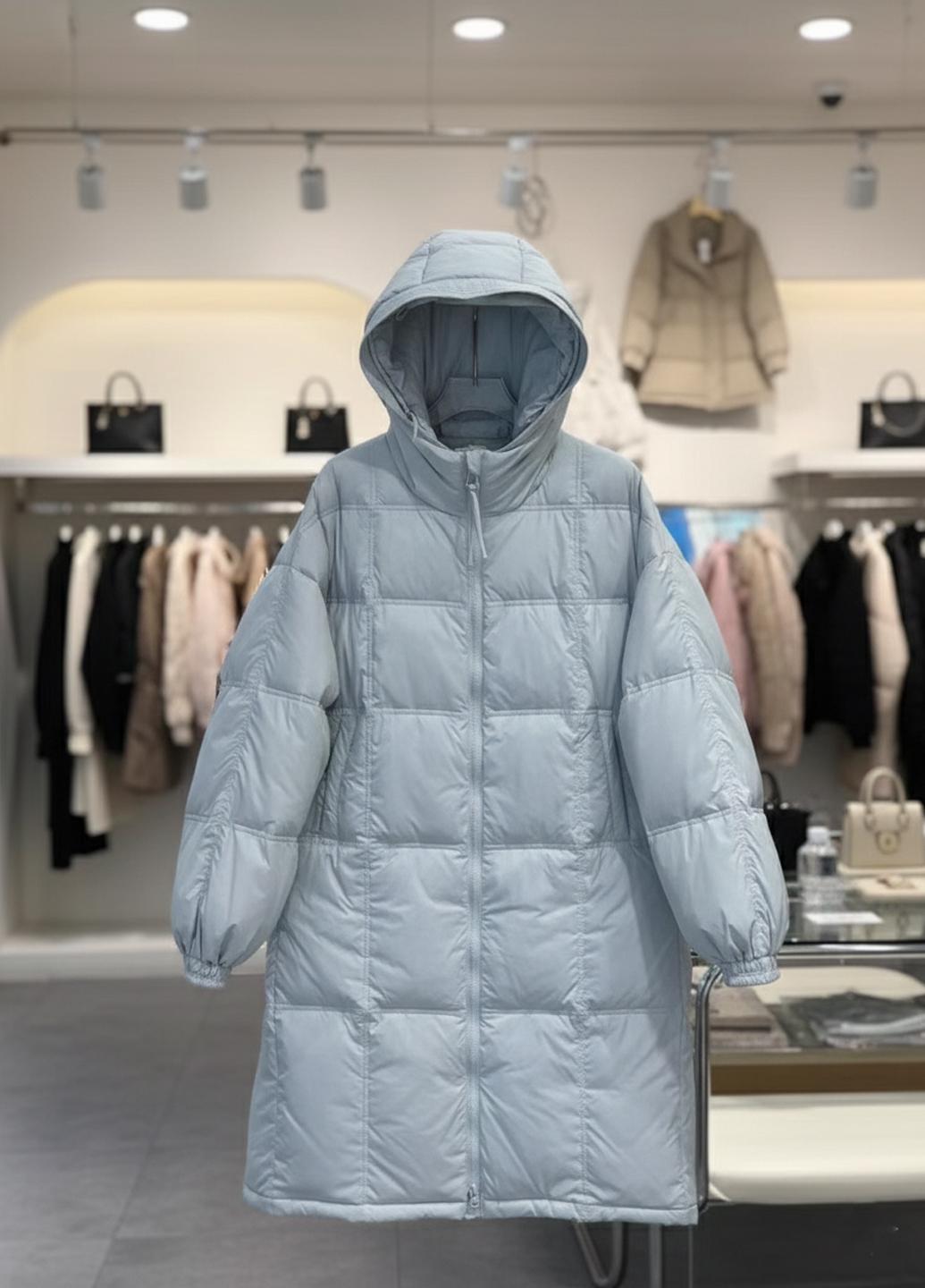 Пуховик женский Number Nine DW-014 демисезонный с капюшоном р. 42 Голубой (DW-014-42) - фото 7 Пуховик женский Number Nine DW-014 демисезонный с капюшоном р. 42 Голубой (DW-014-42) - фото 7