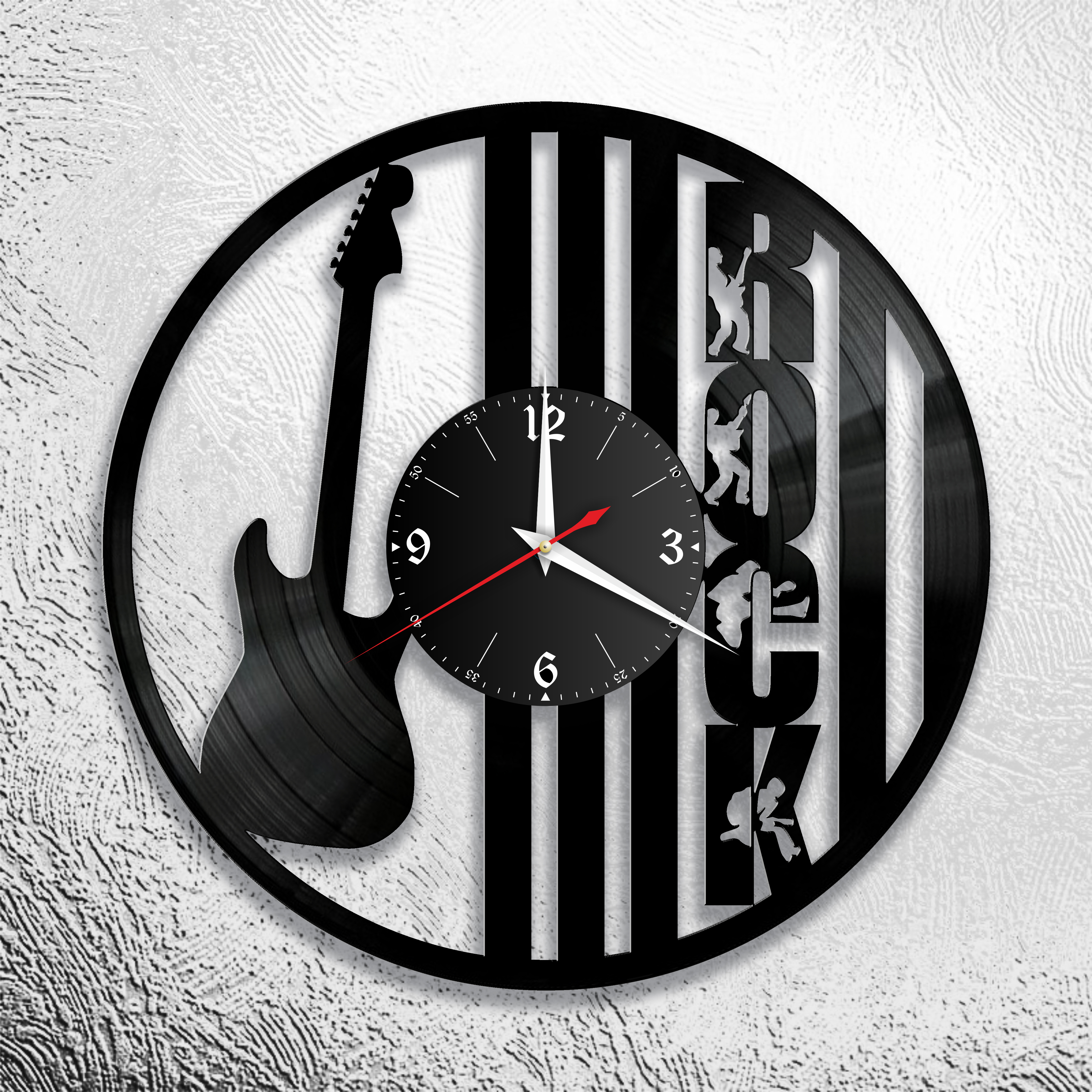 Часы настенные Rock 0798 из виниловой пластинки