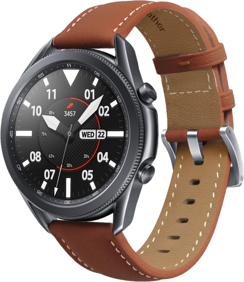 Ремешок кожаный Folsa для Galaxy Watch 3 45 мм Brown (31542-30)