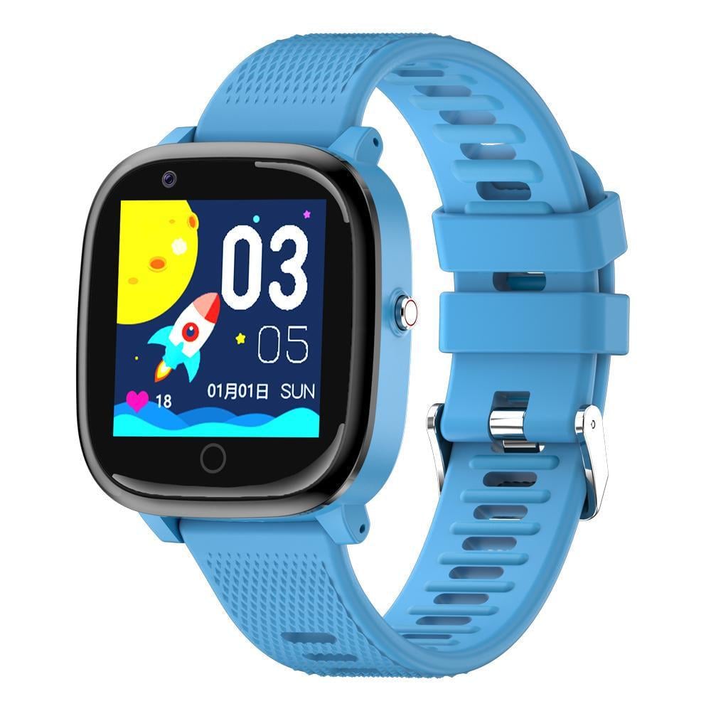 Смарт-часы детские Lemfo HW16 с GPS/4G SIM/видеозвонком/камерой/прослушиванием/геолокацией/Wi-Fi/SOS Синий (36237904)