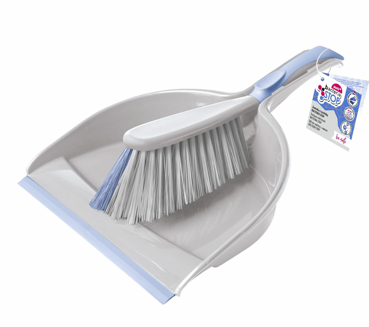 Набір щітка і совок для прибирання York BACTERIA STOP з гумкою (1993209621)