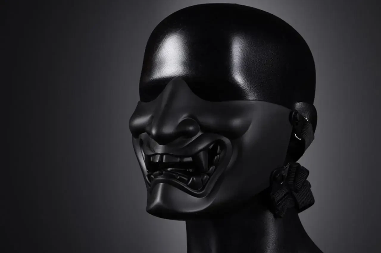 Маска Самурая Ghost of Tsushima Airsoft косплей Черный (MK001025) - фото 8