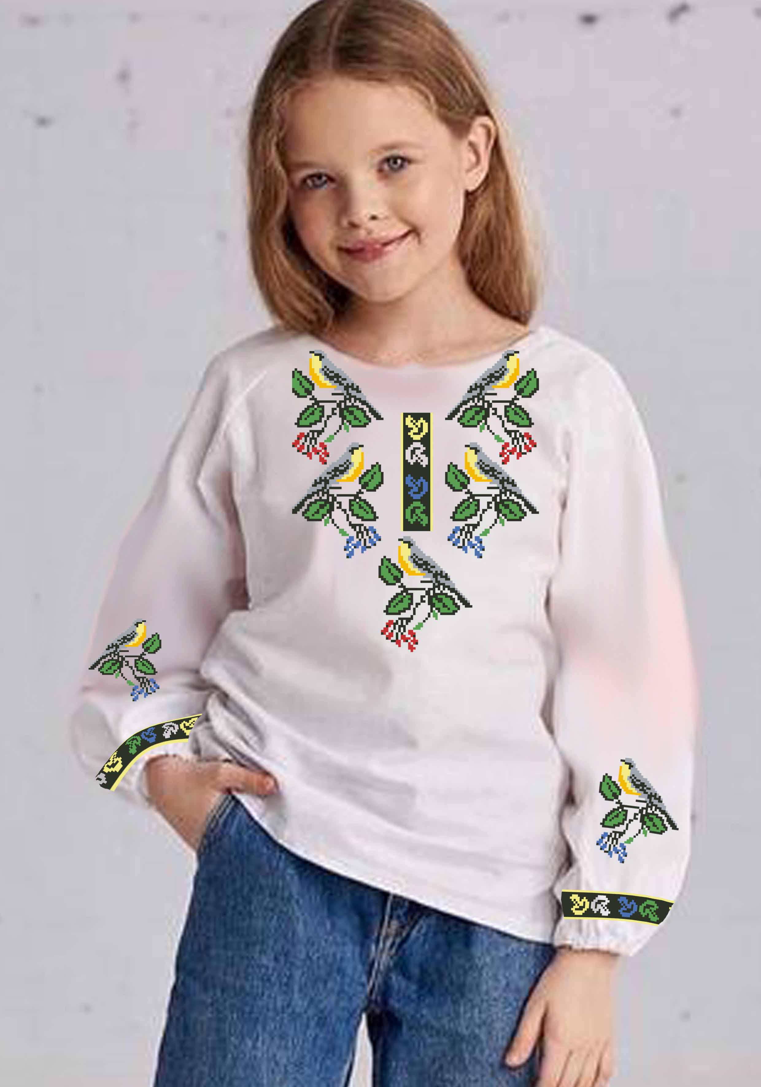 Заготовка для вышивки нитками/бисером для девочки домотканое полотно (СДД-110)