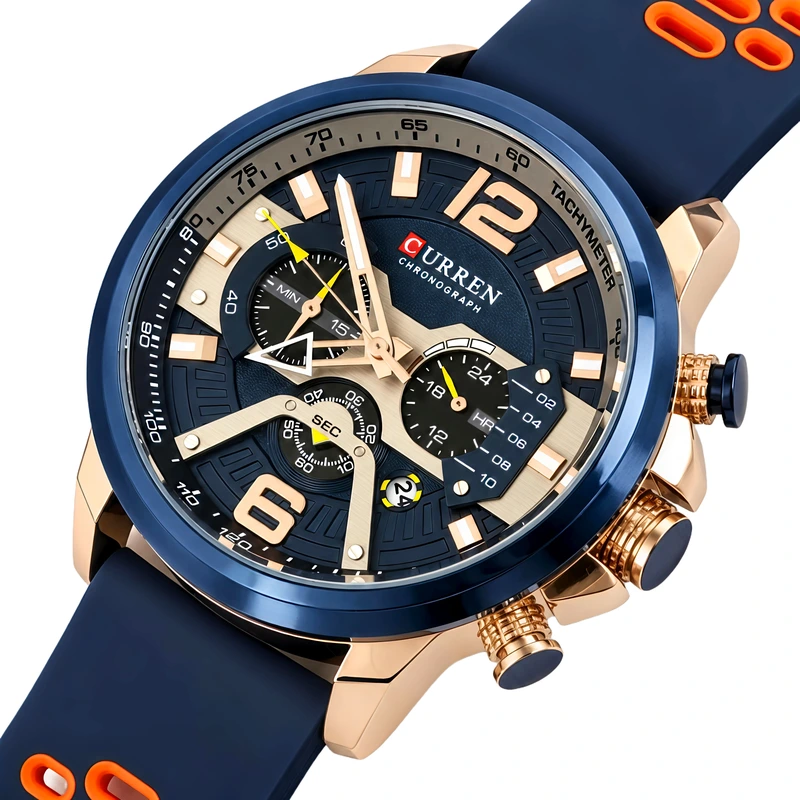 Наручний годинник Curren Toronto Lava 2 ремінці Blue