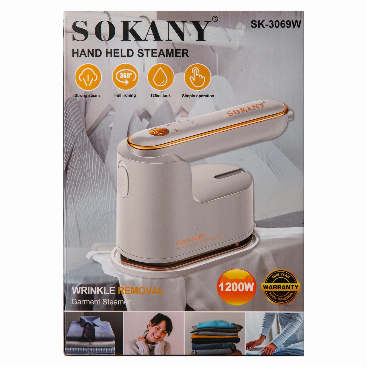 Відпарювач Sokany SK-3069 ручний 1200 Вт Білий (5100) - фото 19 Відпарювач Sokany SK-3069 ручний 1200 Вт Білий (5100) - фото 19