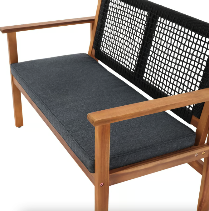 Садовая скамейка Di Volio Teracina со спинкой Черный (4936) - фото 4 Садовая скамейка Di Volio Teracina со спинкой Черный (4936) - фото 4