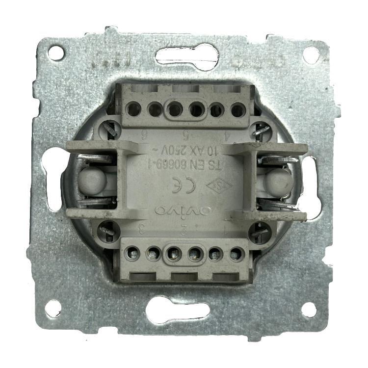 Выключатель двухклавишный Ovivo Grano Антрацит (27549794) - фото 2 Выключатель двухклавишный Ovivo Grano Антрацит (27549794) - фото 2