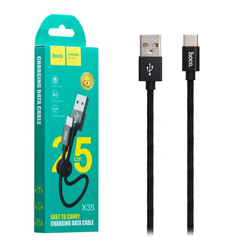 Кабель Hoco X35 TYPE-C 3A 25 см