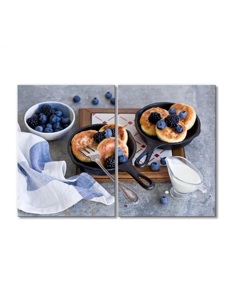 Картина модульная Сырники со сметаной 2 модуля 120x180 см