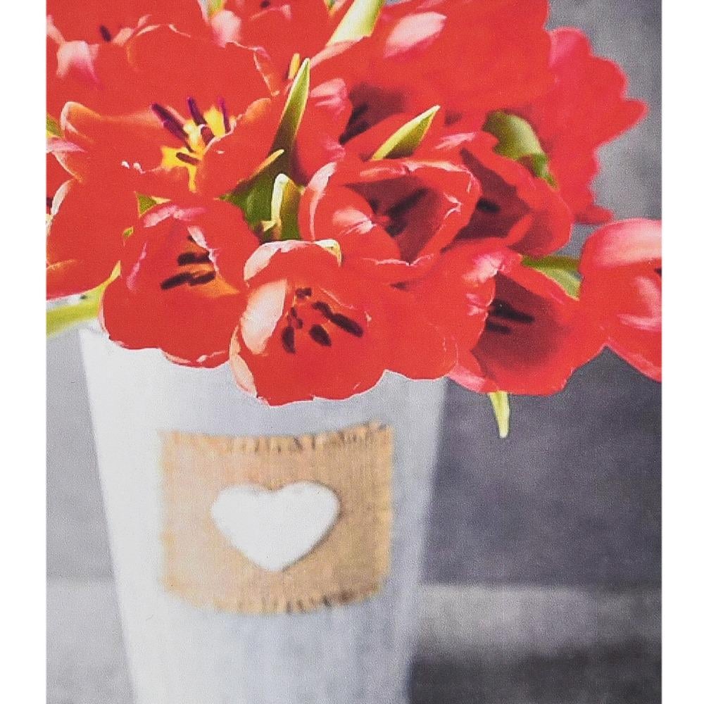 Картина по номерам Strateg Красные тюльпаны бриллиантовая вышивка мозаика 30х40 см (VM-127-A-228)