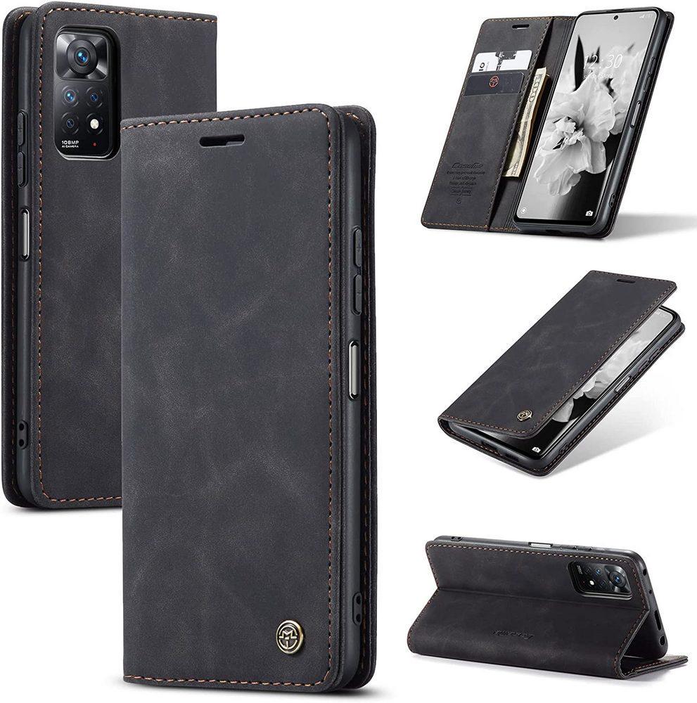 Чехол книжка с магнитом Xiaomi Redmi Note 11 Pro (4G/5G) CaseMe Black (29288-2B)