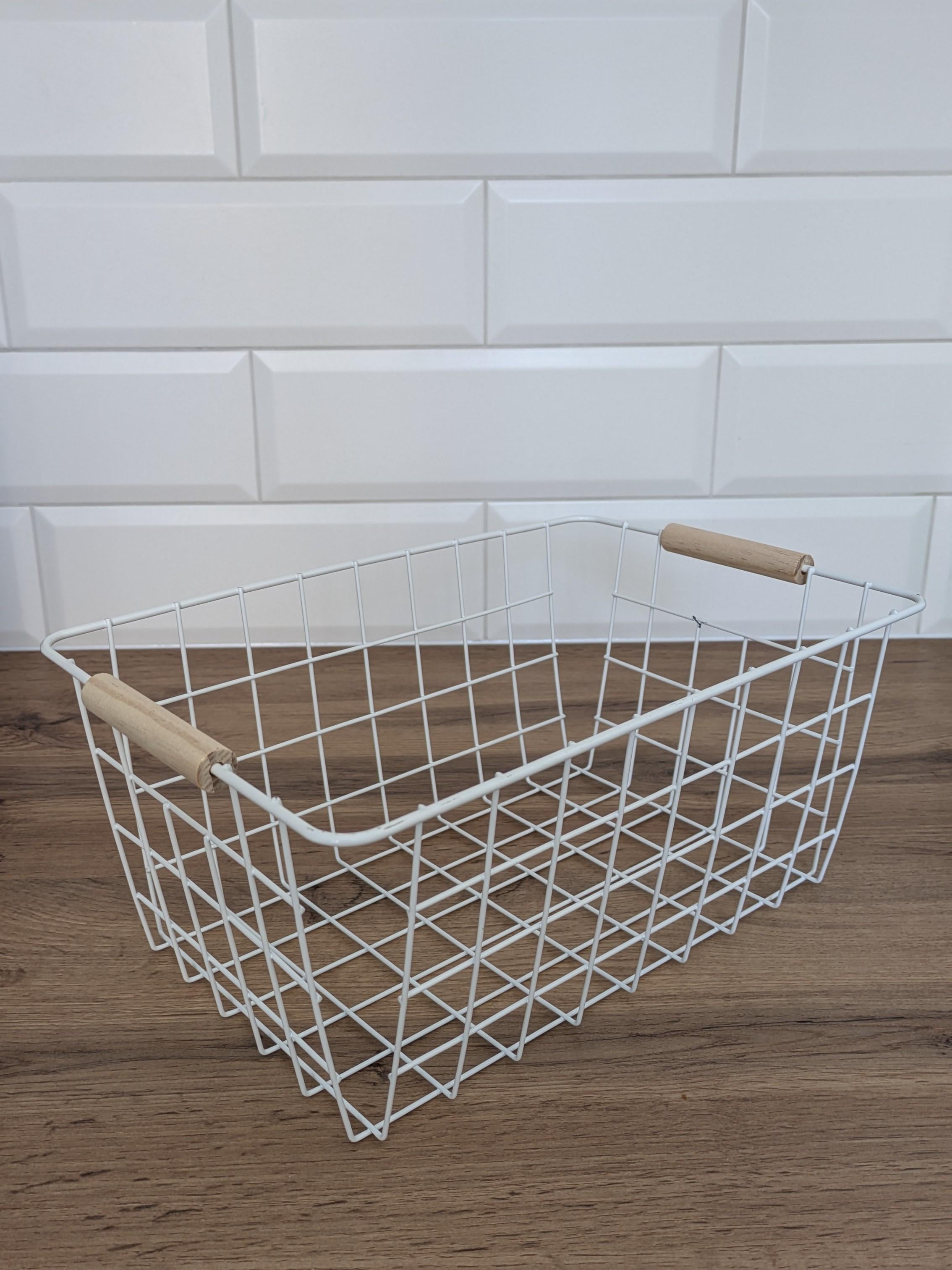 Кошик металевий 36х23 см Білий (26967408)