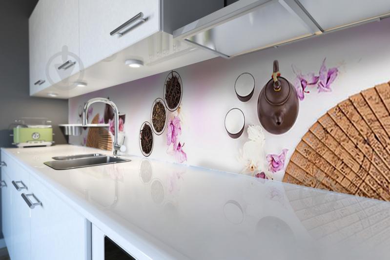 Скинали на кухню Zatarga «Чайный набор» 600х2500 мм виниловая 3Д наклейка кухонный фартук самоклеящаяся Z180428 - фото 5 Скинали на кухню Zatarga «Чайный набор» 600х2500 мм виниловая 3Д наклейка кухонный фартук самоклеящаяся Z180428 - фото 5