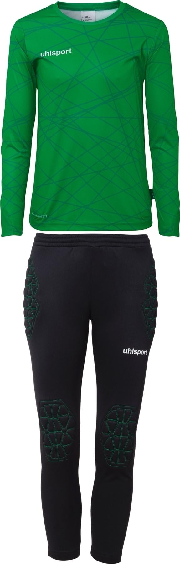 Комплект вратарской формы детский Uhlsport PREDICTION GOALKEEPER BUNDLE 1005293-70 152 см Зелено-черный (48522-197)