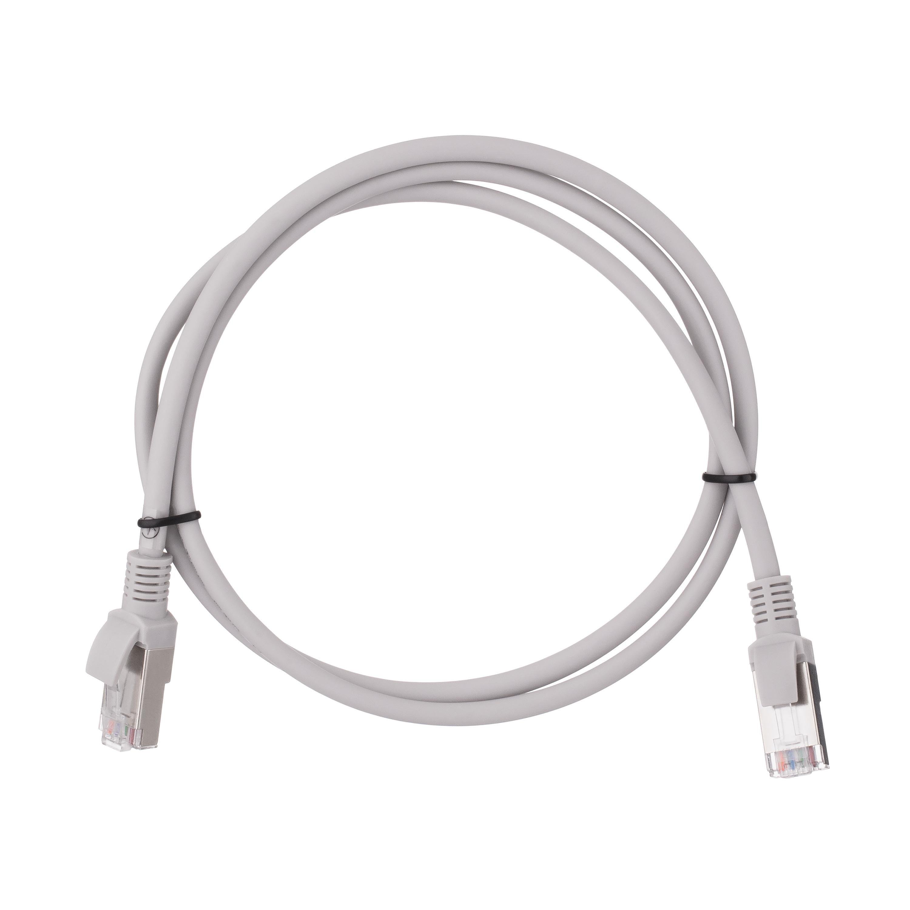 Патч-корд 2E Cat 5e FTP 26AWG RJ45 7/0,16 Cu LSZH 1 м Серый (ERC-2E-PC5ECU-FTP1LSZH-GRY)