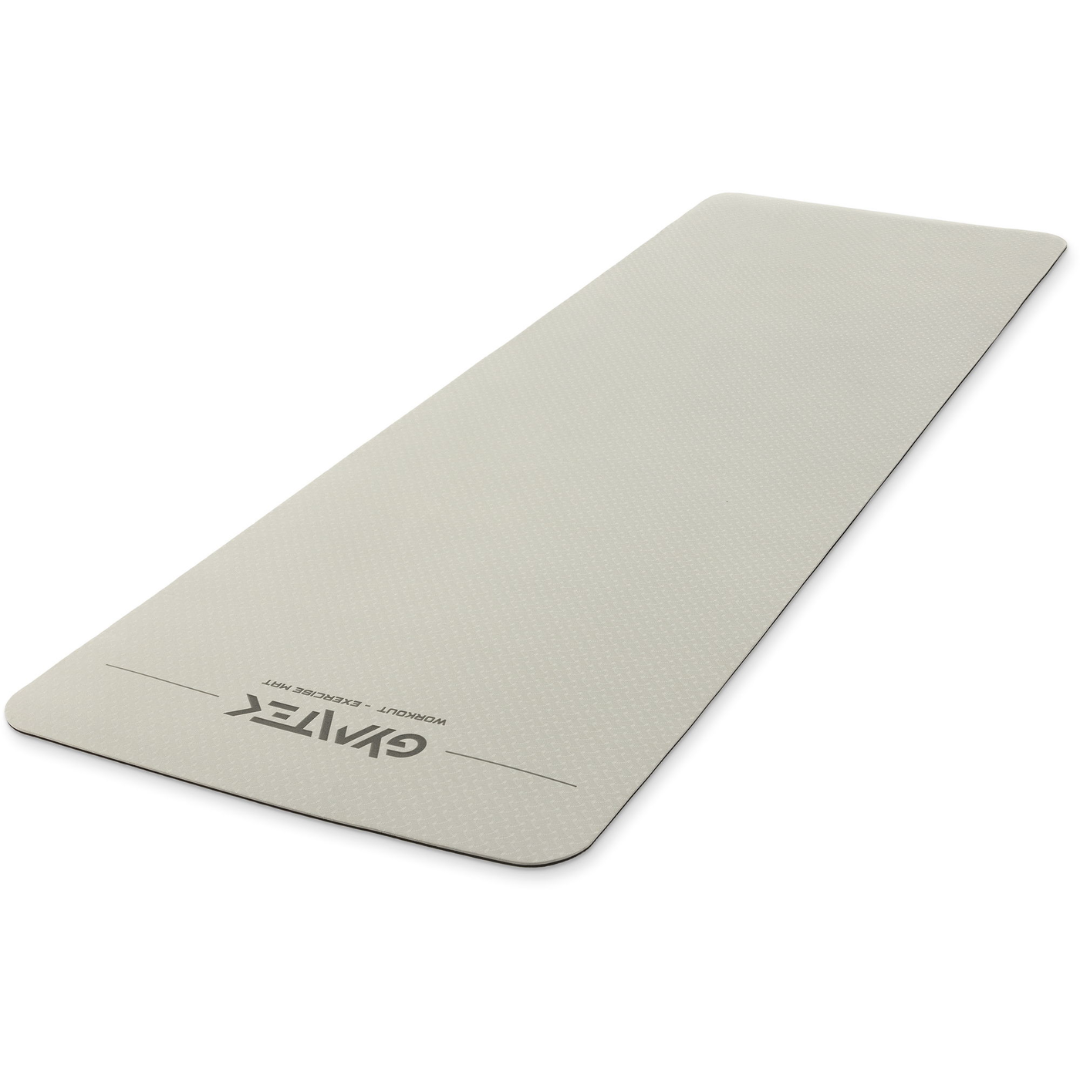 Килимок для фітнесу та йоги Gymtek ТРЕ 0,6 см Сіро-чорний - фото 2 Килимок для фітнесу та йоги Gymtek ТРЕ 0,6 см Сіро-чорний - фото 2