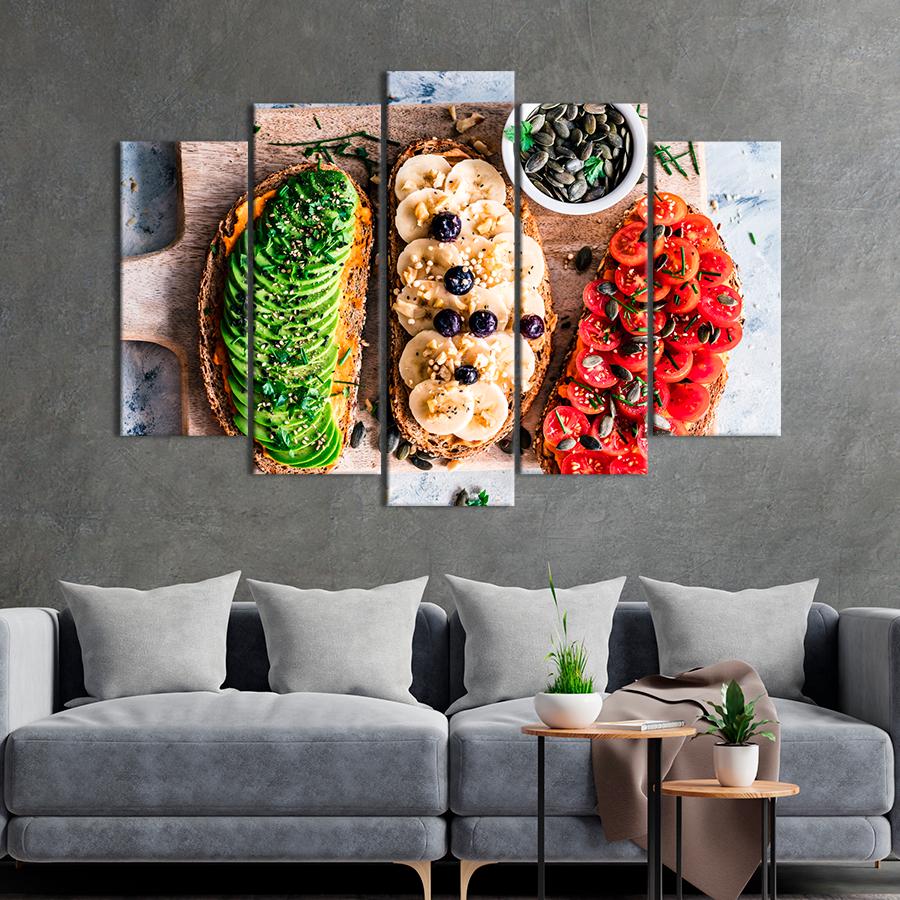 Настенний декор Красивая подача бутербродов 112x68 см (A406-5)