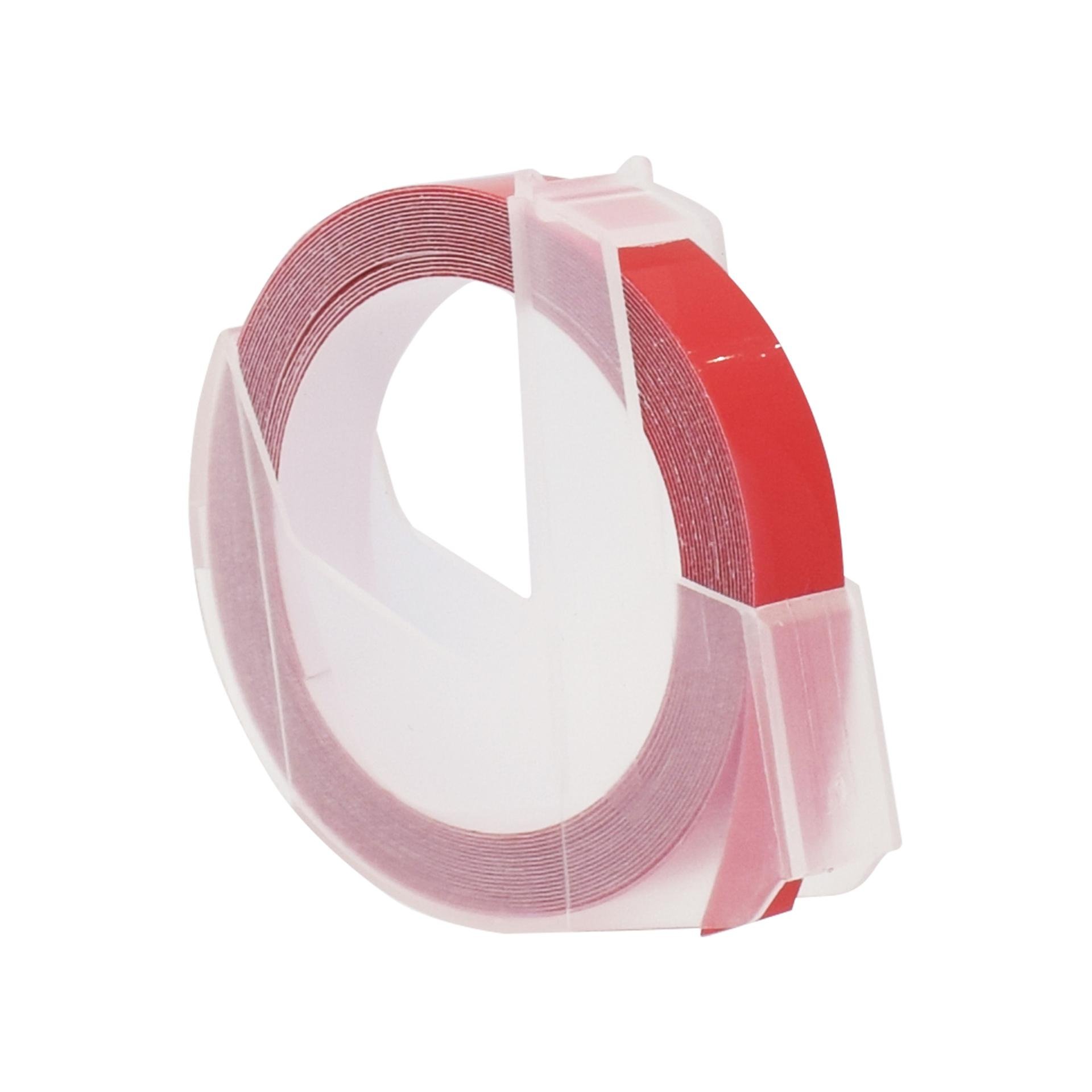 Лента для принтеров этикеток UKRMARK D-520102-RE совместима с DYMO 520102/S0898150 9 мм х 3 м Красный