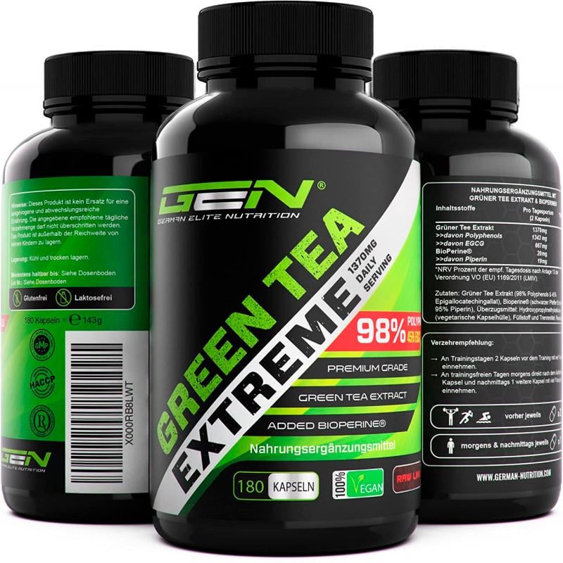 Жиросжигатель Зеленый чай 1370 мг 180 капсул (50093German180л)
