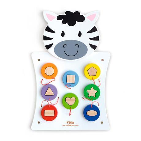 Бизиборд Viga Toys Зебра с фигурками (18060)