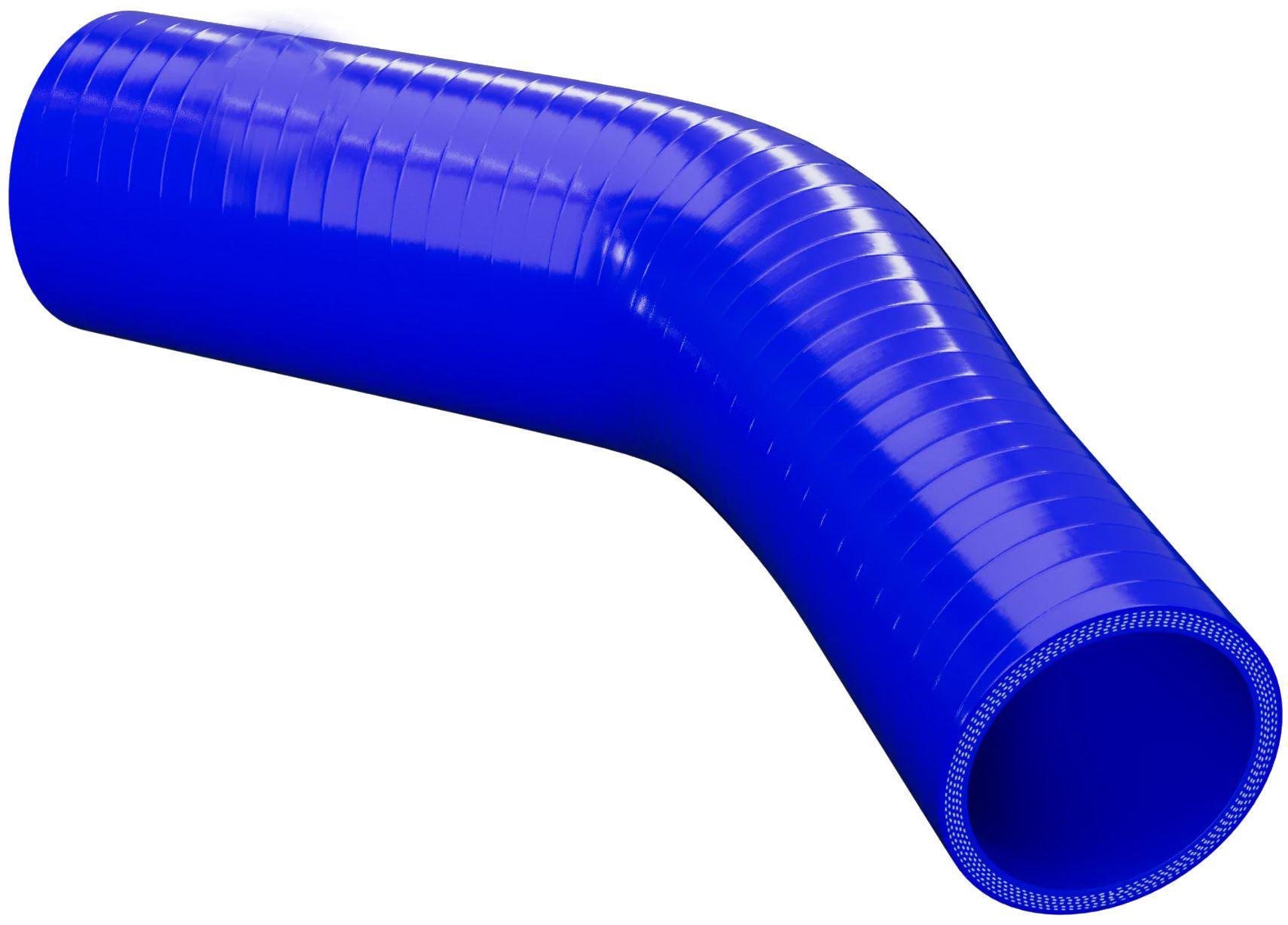 Патрубок силіконовий редукційний кутовий 45° DN 51x54x4x152 мм 0,4 МПа Синій (1509045051054BE)