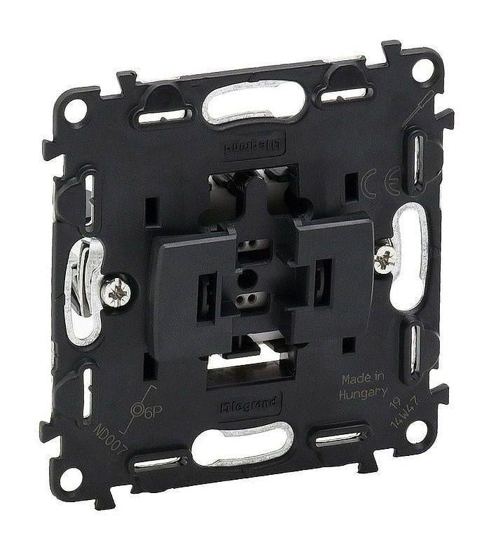 Выключатель кнопочный Legrand Valena IN'Matic 6А 250V Черный (30346890)