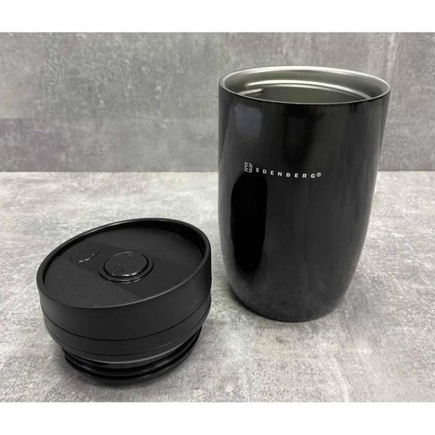 Термокухоль вакуумний 330 мл Edenberg EB-641 330 мл Чорний - фото 3 Термокухоль вакуумний 330 мл Edenberg EB-641 330 мл Чорний - фото 3