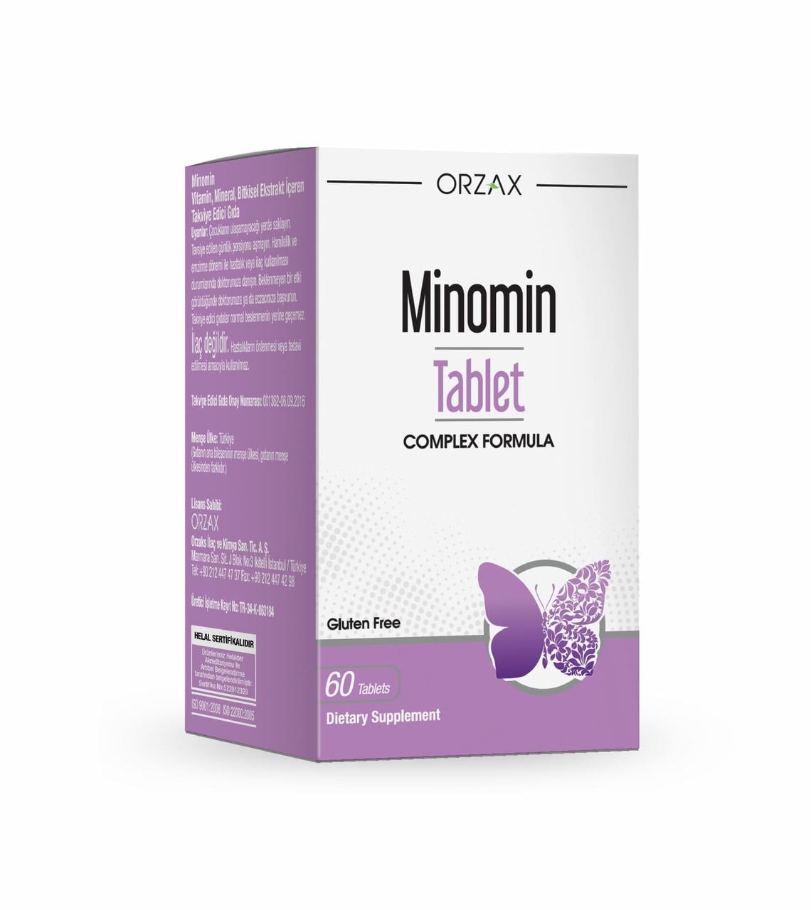Витаминный комплекс Orzax Minomin для женщин при менопаузе 60 таб. (2776883039)