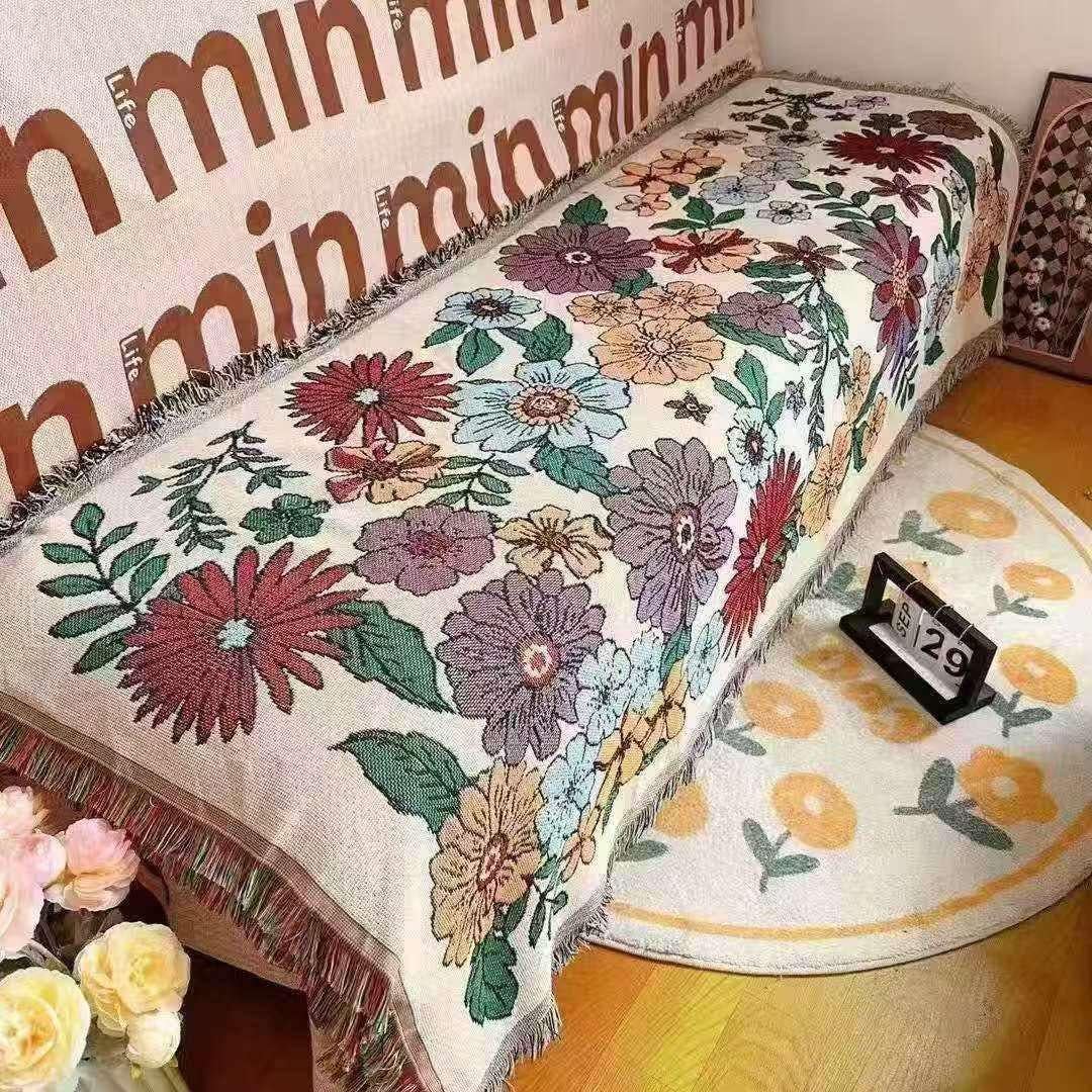 Покривало-підстілка для дивану або крісла Море квітів 80x180 см (2513)
