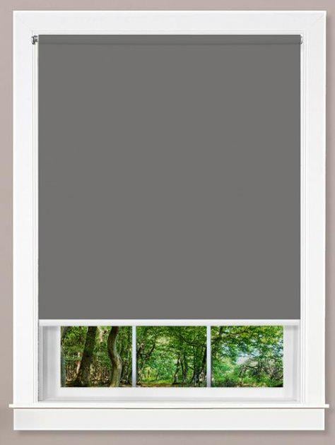 Тканевая ролета для мансардных окон Roletas 44x160 см ткань Серый (0610)