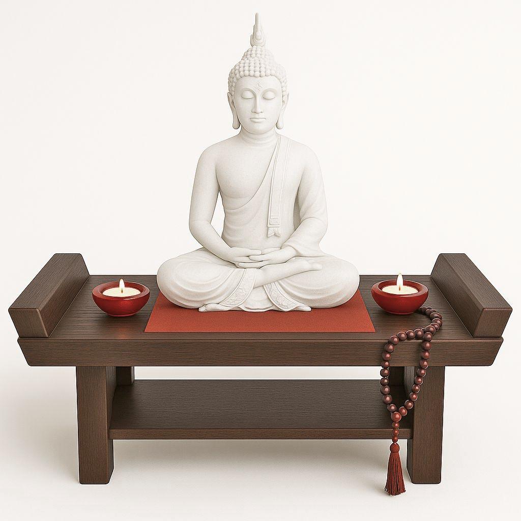 Вівтар для медитації з дерева Таджині Сепія (ЛАТ-000508)