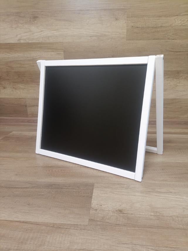 Доска настольная маркерно-меловая магнитная двусторонняя 3в1 для рисования/творчества/обучения Белый (DMK1)