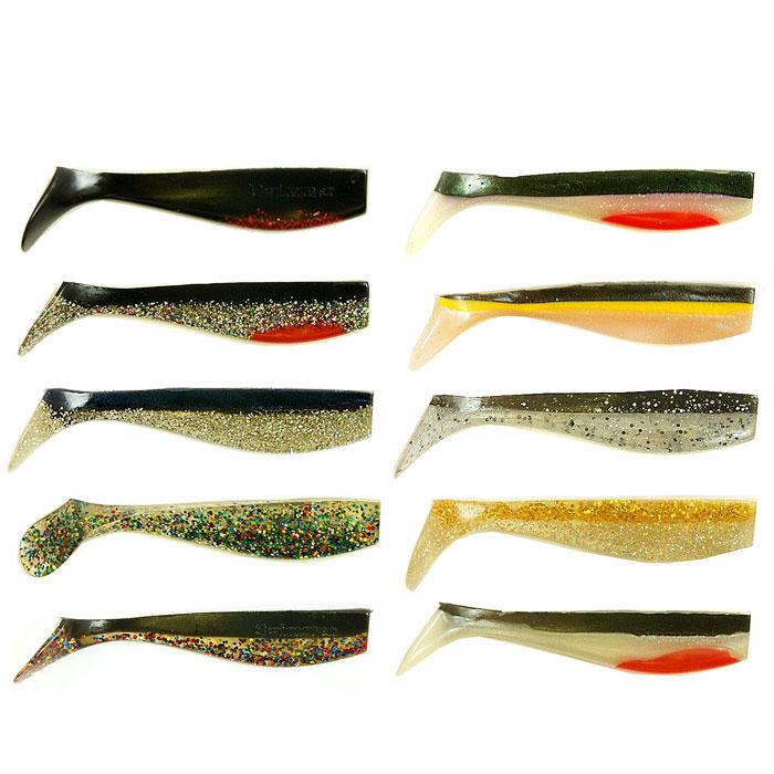 Набор силиконовых виброхвостов Fox Swiммer Assorti №6 съедобные 8 см 10 шт. (10482)