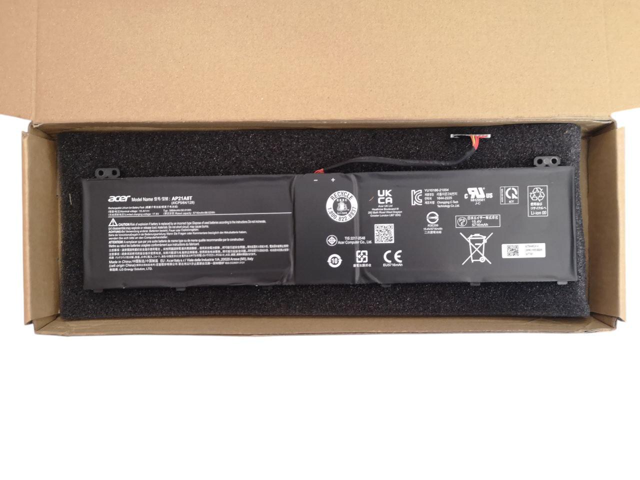 Аккумулятор для Acer Nitro 5 AN517-55/KT0040G014/AP21A5T/AP21A7T/AP21A8T 5845 mAh 90Wh (000011866)