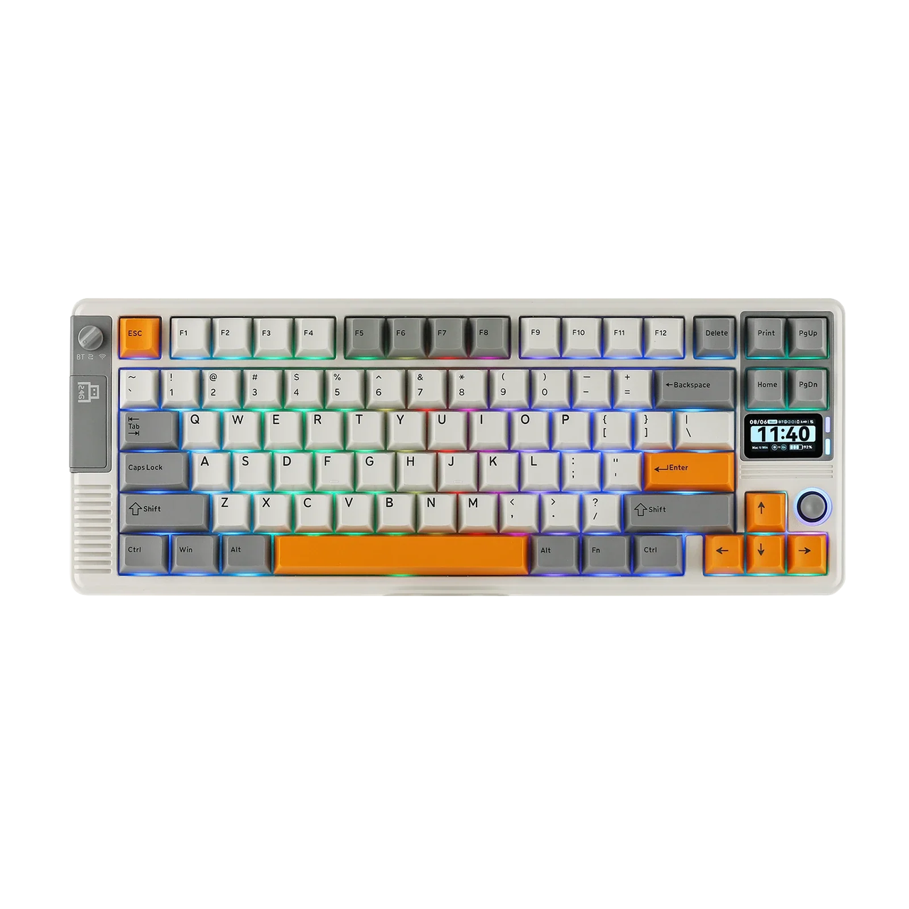 Клавиатура беспроводная EPOMAKER RT85 Creamy Jade Switch White Grey (2000205) - фото 2