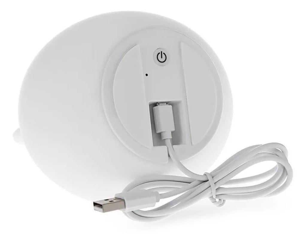 Нічник-світильник дитячий RIAS Зайчик силіконовий з рожевими вушками Білий - фото 7 Нічник-світильник дитячий RIAS Зайчик силіконовий з рожевими вушками Білий - фото 7