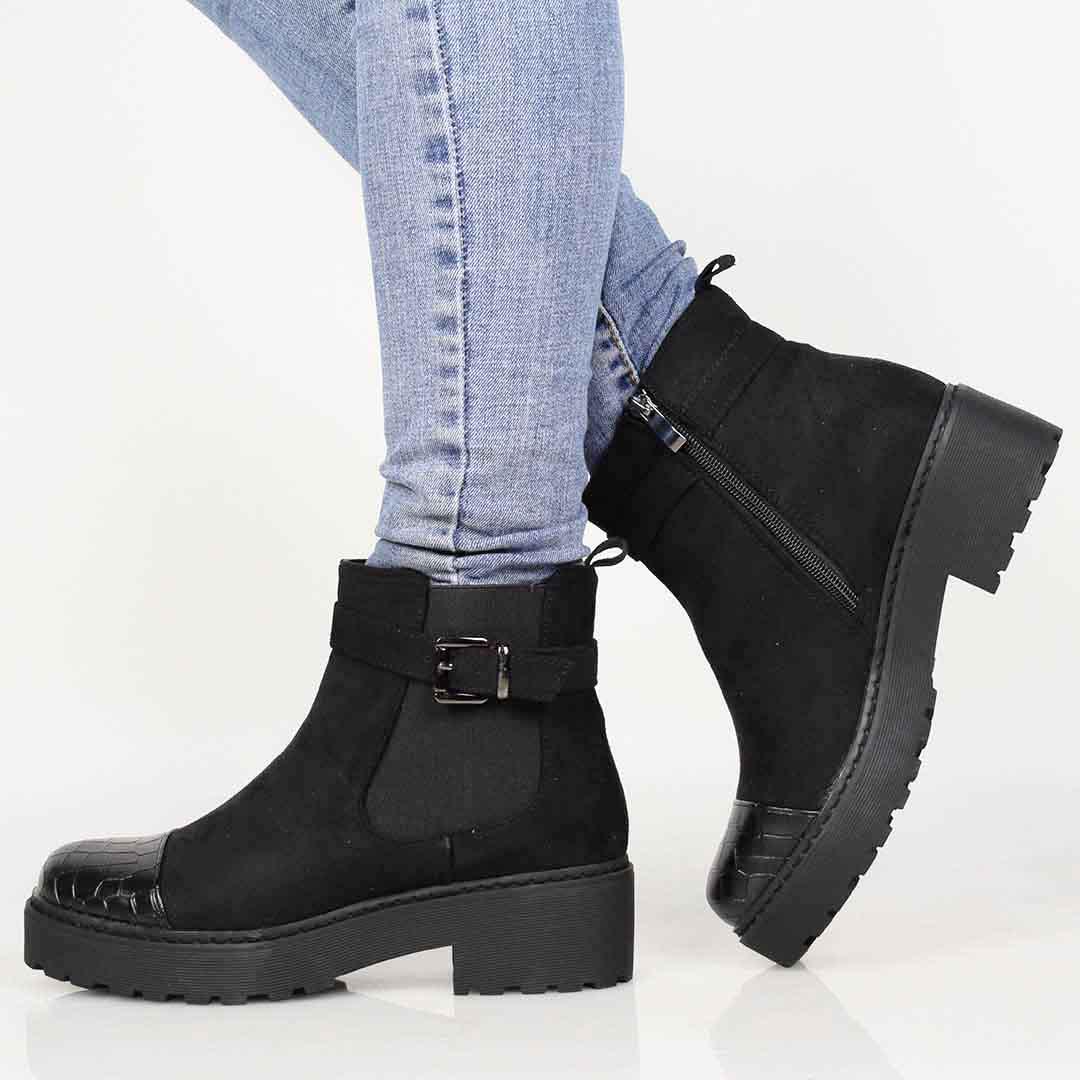 Ботинки женские на низком каблуке 328411 р. 36 23 см