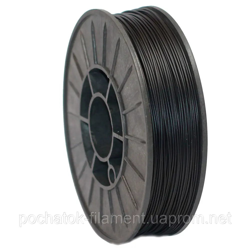 Нитка пластиковая Pochatok Filament для 3D принтера 1,75 мм 0,75 кг Черный матовый (17708218)