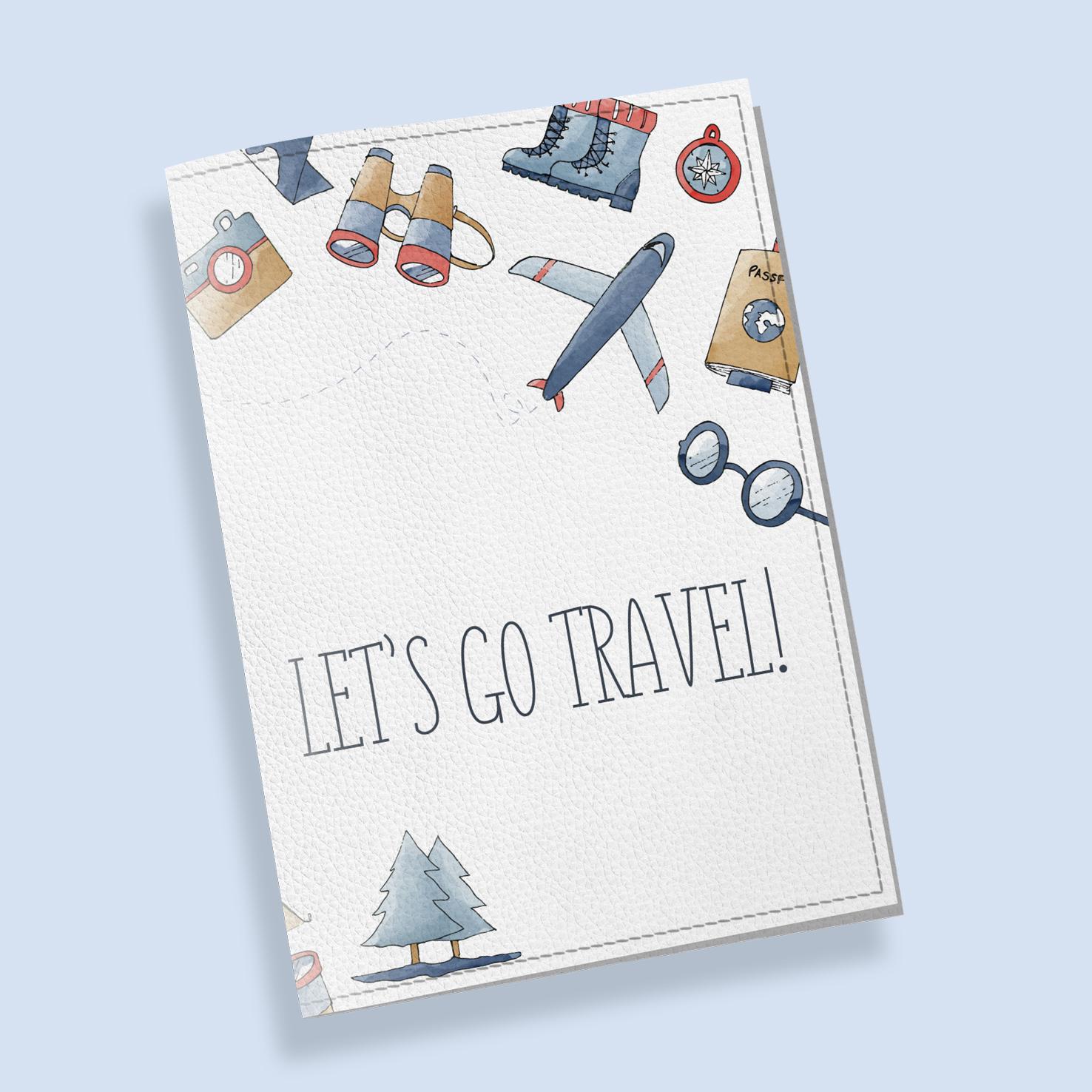 Обложка на паспорт The cover Lets go travel 9,6x13,3 см (906014)